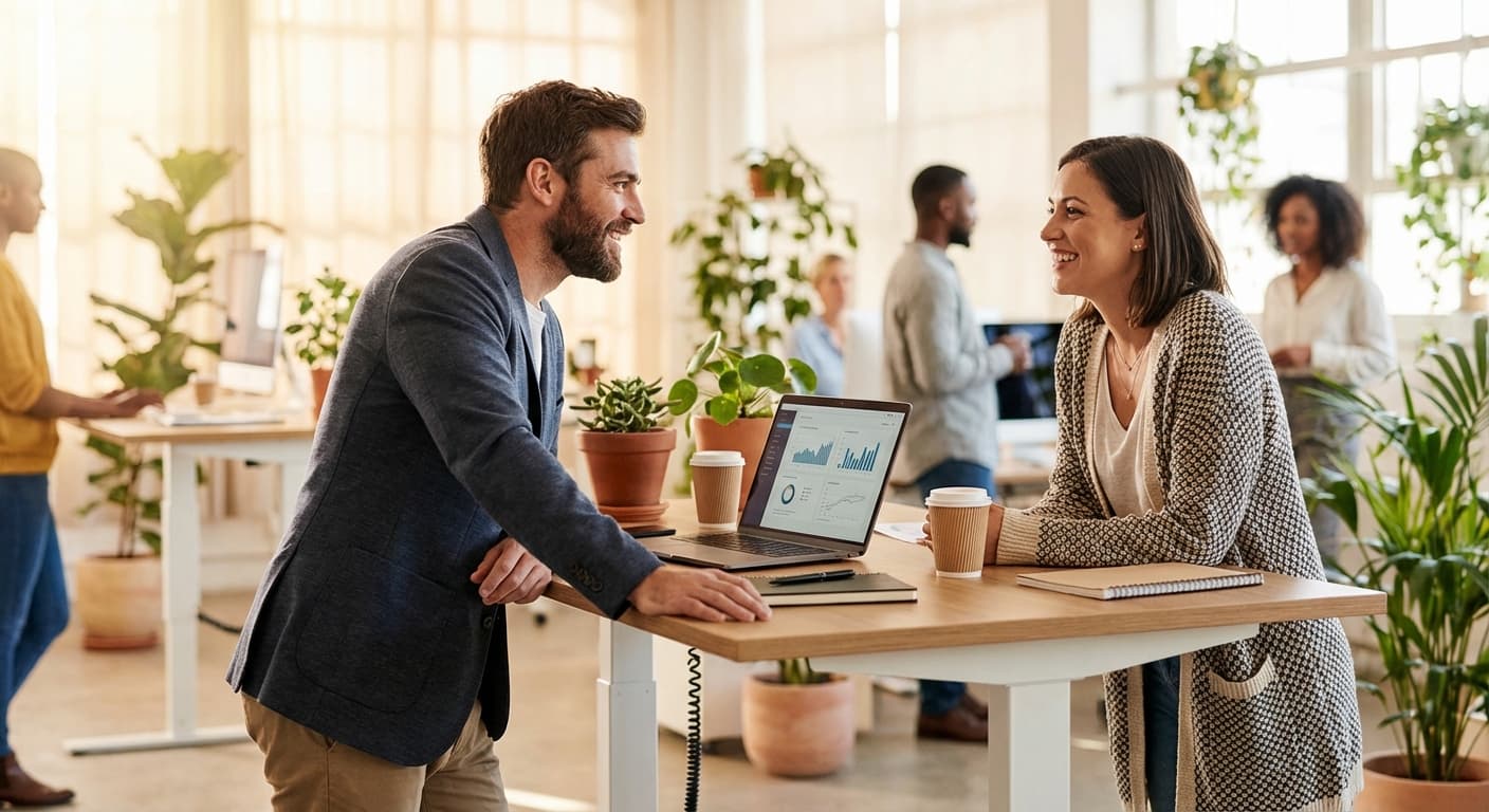 In-house recruiting team collaborating on candidate screening